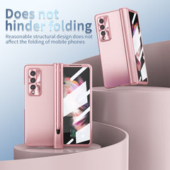 Electroplating Hinged Folding Phone Case with S Pen Fold Edtion, For Samsung Galaxy Z Fold3 5G