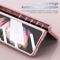 Electroplating Hinged Folding Phone Case with S Pen Fold Edtion, For Samsung Galaxy Z Fold3 5G