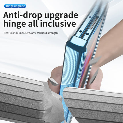 Magnetic Hinges Plating Phone Case with Holder, For Samsung Galaxy Z Fold3 5G