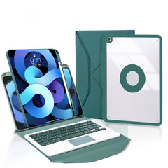 Z11B-A Pen Slot Touchpad Bluetooth Keyboard Leather Tablet Case, For iPad Pro 11 2021/2020/2018, For iPad Air 11 2025 / 2024 / Air 5 / Air 4, For iPad 10.2 2021/2020/2019