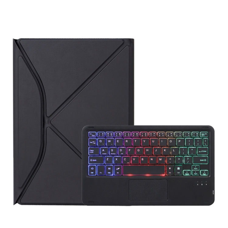 Z11B-AS Pen Slot Touchpad Backlight Bluetooth Keyboard Leather Tablet Case, For iPad Pro 11 2021/2020/2018, For iPad Air 10.9 2022/2020, For iPad 10.2 2021/2020/2019