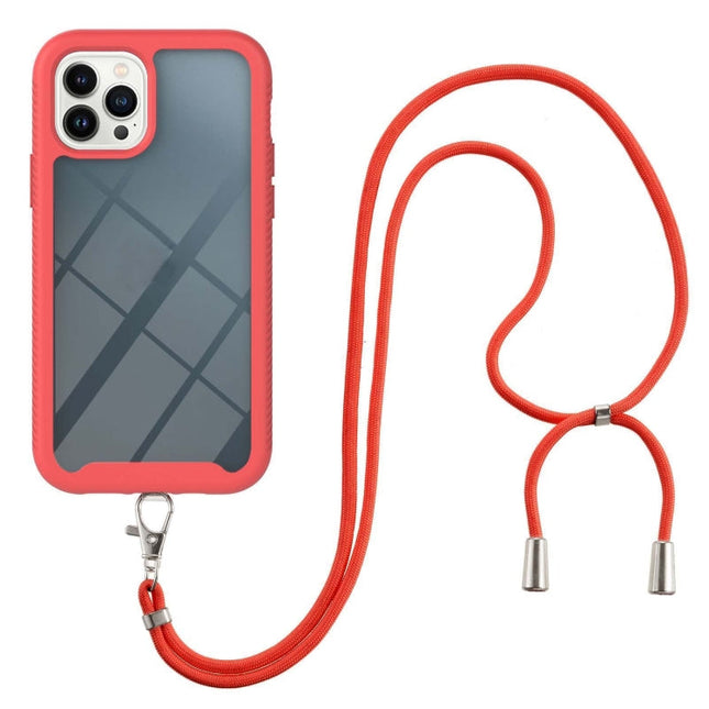 Starry Sky Solid Color Series Shockproof PC + TPU Phone Case with Neck Strap, For iPhone 14 Pro Max, For iPhone 14 Pro, For iPhone 14 Max, For iPhone 14, For Motorola Moto G 5G 2022, For Motorola Moto G Stylus 2022 4G