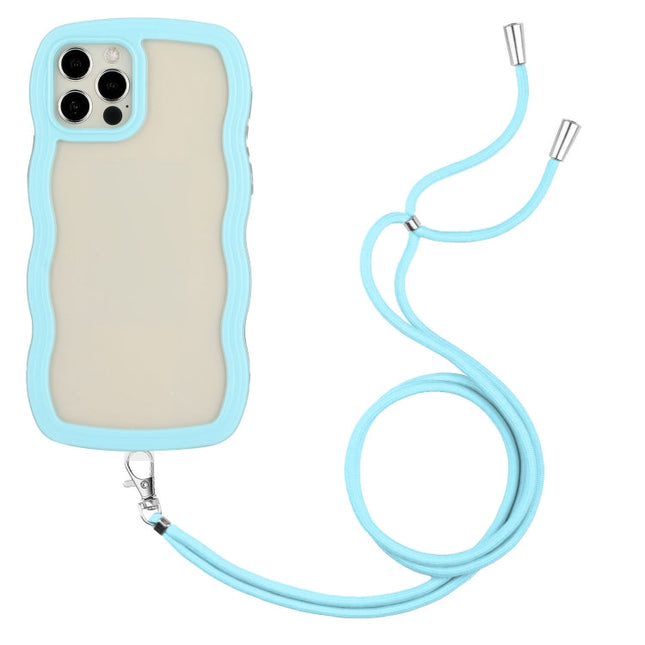 Lanyard Candy Color Wave TPU Clear PC Phone Case, For iPhone 12 Pro Max, For iPhone 11, For iPhone 11 Pro Max, For iPhone X / XS