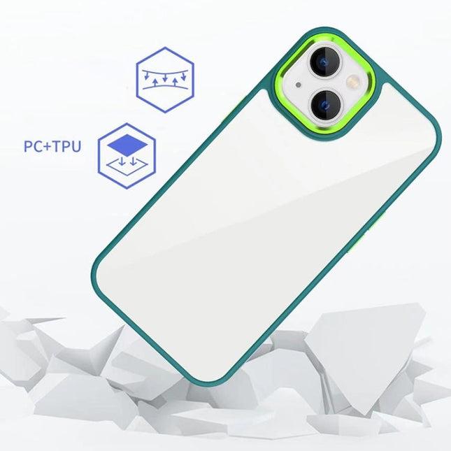 3 in 1 Electroplated Acrylic Phone Case, For iPhone 14, For iPhone 14 Plus, For iPhone 14 Pro