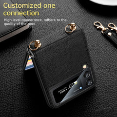 SULADA Litchi Texture Leather + TPU Phone Case with Strap, For Samsung Galaxy Z Flip3 5G, For Huawei P50 Pocket