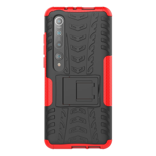 Tire Texture Shockproof TPU+PC Protective Case with Holder, For Xiaomi Mi 10, For Xiaomi 10 Pro, For Xiaomi CC9 Pro, For Xiaomi Redmi Note 8T