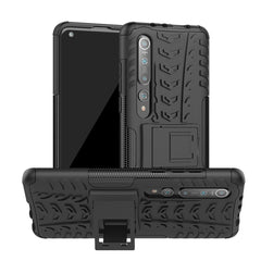 Tire Texture Shockproof TPU+PC Protective Case with Holder, For Xiaomi Mi 10, For Xiaomi 10 Pro, For Xiaomi CC9 Pro, For Xiaomi Redmi Note 8T