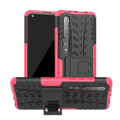 Tire Texture Shockproof TPU+PC Protective Case with Holder, For Xiaomi Mi 10, For Xiaomi 10 Pro, For Xiaomi CC9 Pro, For Xiaomi Redmi Note 8T