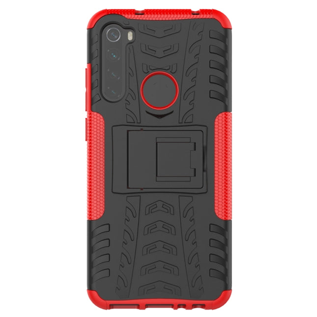 Tire Texture Shockproof TPU+PC Protective Case with Holder, For Xiaomi Redmi Note 8T, For Galaxy A51, For Galaxy A71, For Galaxy Note 10 Lite, For Galaxy S20+, For Galaxy S20 Ultra, For Galaxy A01, For OPPO Realme XT