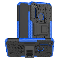 Tire Texture Shockproof TPU+PC Protective Case with Holder, For Xiaomi Redmi Note 8T, For Galaxy A51, For Galaxy A71, For Galaxy Note 10 Lite, For Galaxy S20+, For Galaxy S20 Ultra, For Galaxy A01, For OPPO Realme XT
