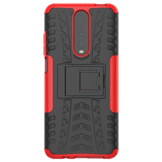 Tire Texture Shockproof TPU+PC Protective Case with Holder, For Xiaomi Redmi K30, For Galaxy A51, For Galaxy A71, For Galaxy Note 10 Lite