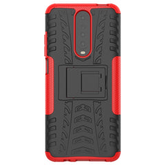 Tire Texture Shockproof TPU+PC Protective Case with Holder, For Xiaomi Redmi K30, For Galaxy A51, For Galaxy A71, For Galaxy Note 10 Lite