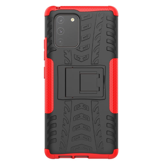 Tire Texture Shockproof TPU+PC Protective Case with Holder, For Galaxy S10e, For Galaxy S20, For Galaxy S20+, For Galaxy S20 Ultra