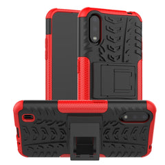 Tire Texture Shockproof TPU+PC Protective Case with Holder, For Galaxy A01, For Motorola One Macro, For OPPO Realme XT, For Motorola G8 Play