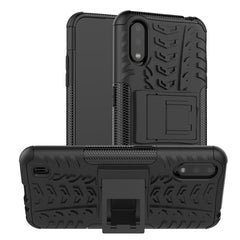 Tire Texture Shockproof TPU+PC Protective Case with Holder, For Galaxy A01, For Motorola One Macro, For OPPO Realme XT, For Motorola G8 Play