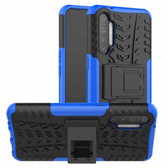 Tire Texture Shockproof TPU+PC Protective Case with Holder, For Galaxy A01, For Motorola One Macro, For OPPO Realme XT, For Motorola G8 Play