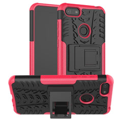 Tire Texture Shockproof TPU+PC Protective Case with Holder, For Motorola E6 Play, For Huawei Honor 9X Pro, For Huawei Y9 Prime