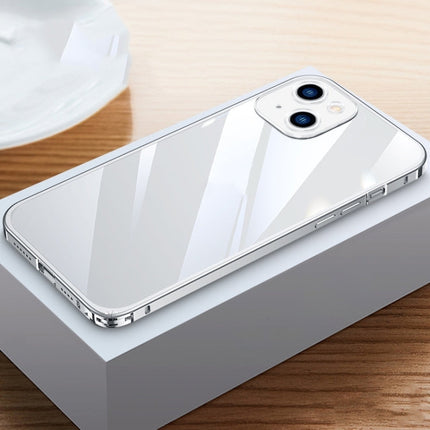 Metal Frame HD Transparent Phone Case, For iPhone 14 Plus, For iPhone 14 Pro Max, For iPhone 14, For iPhone 14 Pro