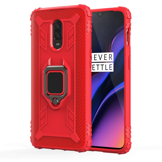 Carbon Fiber Protective Case with 360 Degree Rotating Ring Holder, For OnePlus 7 / 6T, For Vivo U20 / Z5i, For Vivo Y5S