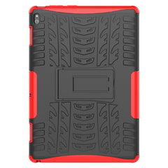 For Lenovo Tab E10 Tire Texture Shockproof TPU+PC Protective Case with Holder, For Lenovo Tab E10