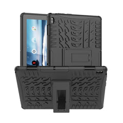 For Lenovo Tab E10 Tire Texture Shockproof TPU+PC Protective Case with Holder, For Lenovo Tab E10