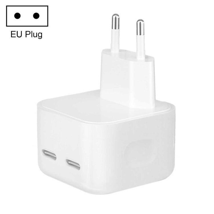 PD 50W Dual USB-C / Type-C Ports Charger, PD 50W EU Plug, PD 50W US Plug