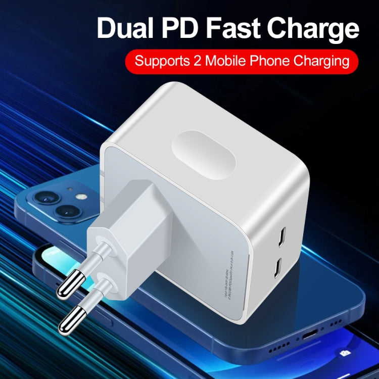 PD 50W Dual USB-C / Type-C Ports Charger, PD 50W EU Plug, PD 50W US Plug