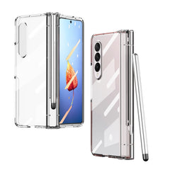 Full Body Electroplating Hinge Phone Case with Pen Slot, For Samsung Galaxy Z Fold4