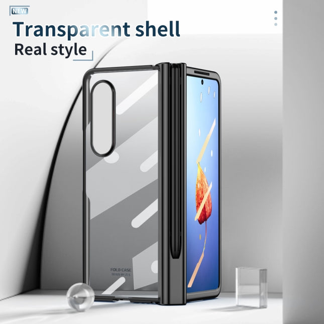 Full Body Integrated Electroplating Hinge Phone Case with Pen Slot, For Samsung Galaxy Z Fold4