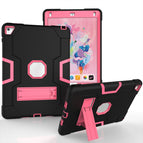 For iPad 6 / iPad Pro 9.7 2016 / Black + Rose Red