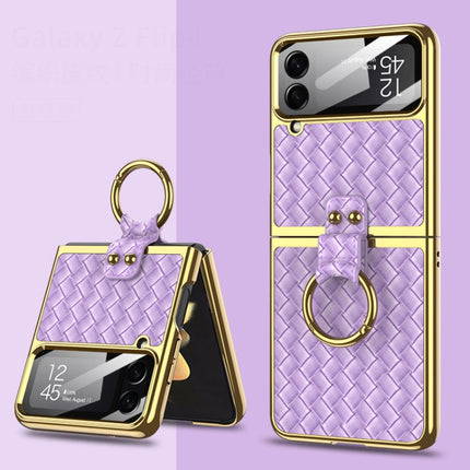 GKK Weave Texture Electroplating Protective Phone Case, For Samsung Galaxy Z Flip4