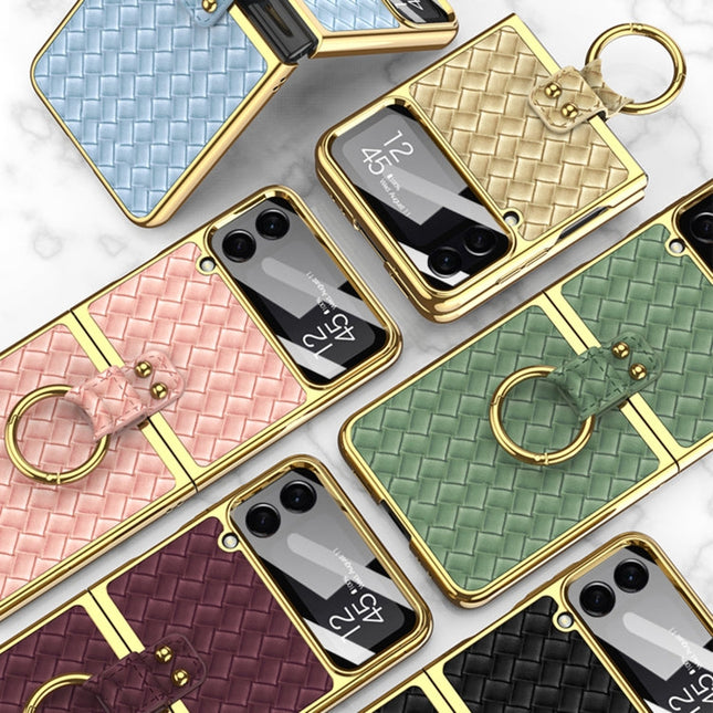 GKK Weave Texture Electroplating Protective Phone Case, For Samsung Galaxy Z Flip4