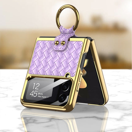 GKK Weave Texture Electroplating Protective Phone Case, For Samsung Galaxy Z Flip4