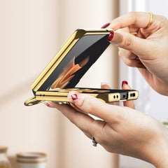 GKK Weave Texture Electroplating Protective Phone Case, For Samsung Galaxy Z Flip4