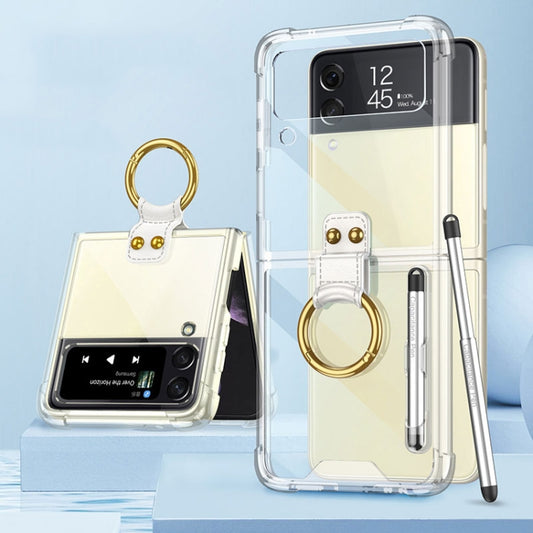 GKK Airbag Protective Phone Case with Ring & Pen, For Samsung Galaxy Z Flip4