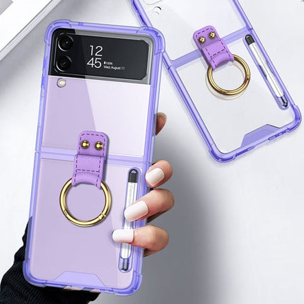 GKK Airbag Protective Phone Case with Ring & Pen, For Samsung Galaxy Z Flip4