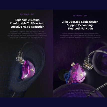 QKZ ZXT Sports In-ear Wired Control Plug HIFI Stereo Stage Monitor Earphone