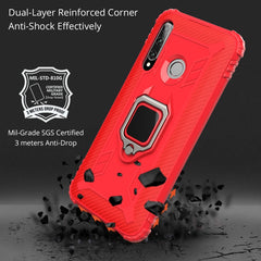 Carbon Fiber Protective Case with 360 Degree Rotating Ring Holder, For Huawei nova 4 Lite, For Huawei P Smart+ 2019, For Huawei Y9 Prime 2019, For Huawei Enjoy 10 Plus, For Huawei nova 6, For Huawei nova 6SE, For Huawei nova 7i, For Huawei P Smart Z