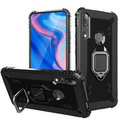 Carbon Fiber Protective Case with 360 Degree Rotating Ring Holder, For Huawei nova 4 Lite, For Huawei P Smart+ 2019, For Huawei Y9 Prime 2019, For Huawei Enjoy 10 Plus, For Huawei nova 6, For Huawei nova 6SE, For Huawei nova 7i, For Huawei P Smart Z