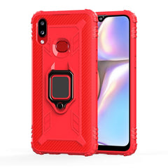 Carbon Fiber Protective Case with 360 Degree Rotating Ring Holder, For Samsung Galaxy A10s, For Samsung Galaxy A20s, For Samsung Galaxy A21 (European Version), For Samsung Galaxy A40, For Samsung Galaxy A70, For Samsung Galaxy A70s