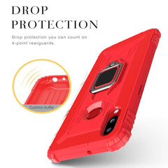 Carbon Fiber Protective Case with 360 Degree Rotating Ring Holder, For Samsung Galaxy A10s, For Samsung Galaxy A20s, For Samsung Galaxy A21 (European Version), For Samsung Galaxy A40, For Samsung Galaxy A70, For Samsung Galaxy A70s