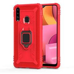 Carbon Fiber Protective Case with 360 Degree Rotating Ring Holder, For Samsung Galaxy A10s, For Samsung Galaxy A20s, For Samsung Galaxy A21 (European Version), For Samsung Galaxy A40, For Samsung Galaxy A70, For Samsung Galaxy A70s