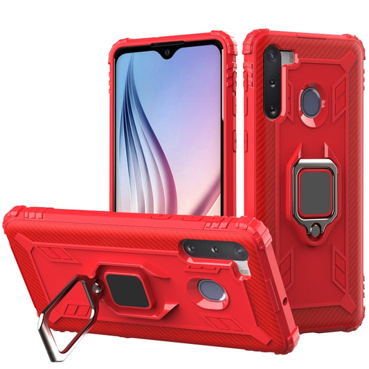 Carbon Fiber Protective Case with 360 Degree Rotating Ring Holder, For Samsung Galaxy A21 (European Version), For Samsung Galaxy A40, For Samsung Galaxy A70, For Samsung Galaxy A70s, For Samsung Galaxy A30s, For Samsung Galaxy A50