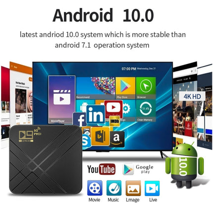 D9 PRO 2.4G/5G WIFI 4K HD Android TV Box, D9 PRO UK Plug, D9 PRO AU Plug, D9 PRO US Plug, D9 PRO EU Plug