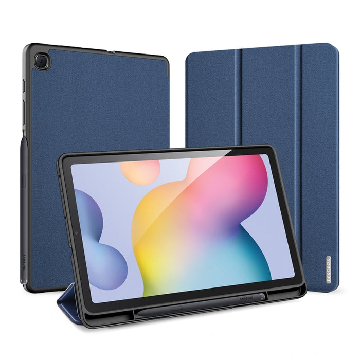 DUX DUCIS Domo Series Horizontal Flip Magnetic PU Leather Case with Three-folding Holder & Pen Slot, For Galaxy Tab S6 Lite 10.4 inch