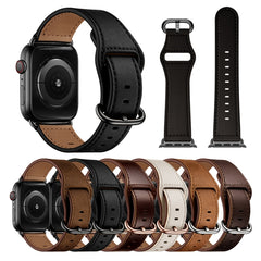 Genuine Leather Watch Band For Apple Watch Series, 7 45mm / 6&SE&5&4 44mm / 3&2&1 42mm, 7 41mm / 6&SE&5&4 40mm / 3&2&1 38mm