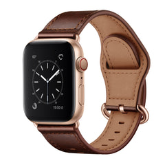 Genuine Leather Watch Band For Apple Watch Series, 7 45mm / 6&SE&5&4 44mm / 3&2&1 42mm, 7 41mm / 6&SE&5&4 40mm / 3&2&1 38mm