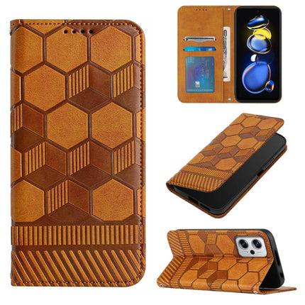 Football Texture Magnetic Leather Flip Phone Case, For Xiaomi Redmi Note 11T Pro, For Xiaomi Poco M4 5G, For Xiaomi Poco M4 Pro 4G, For Xiaomi Poco M4 Pro 5G