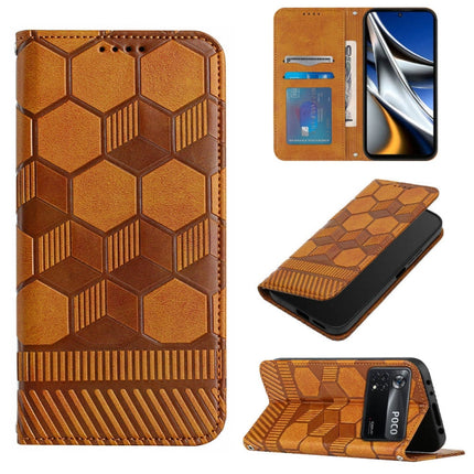 Football Texture Magnetic Leather Flip Phone Case, For Xiaomi Redmi Note 11T Pro, For Xiaomi Poco M4 5G, For Xiaomi Poco M4 Pro 4G, For Xiaomi Poco M4 Pro 5G