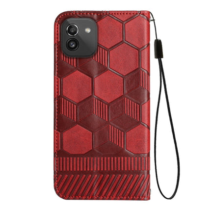 Football Texture Magnetic Leather Flip Phone Case, For Samsung Galaxy A03 164mm, For Samsung Galaxy A03 166mm, For Samsung Galaxy A03s 164mm India, For Samsung Galaxy A03s 165.8mm US Version